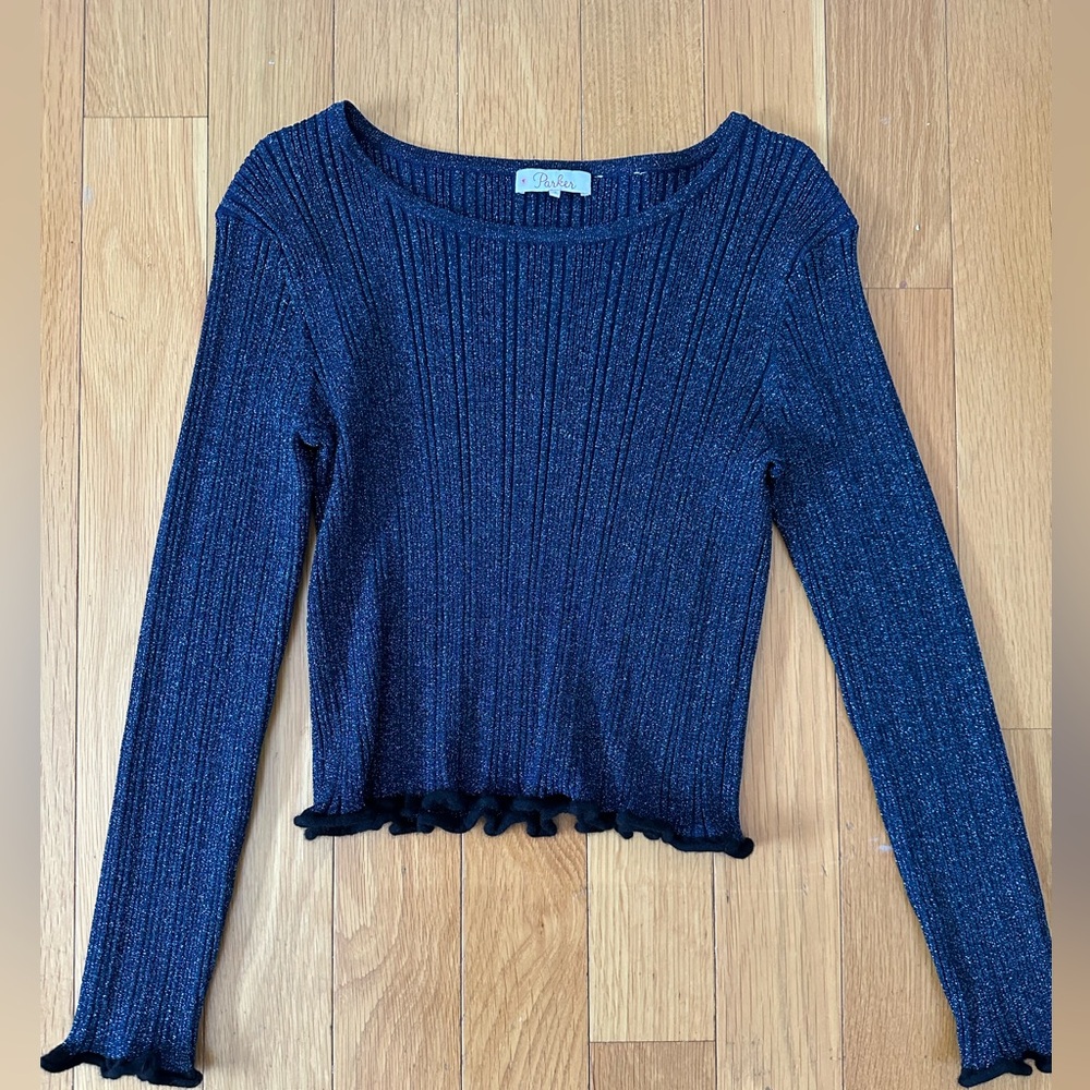 Parker blue sparkle sweater